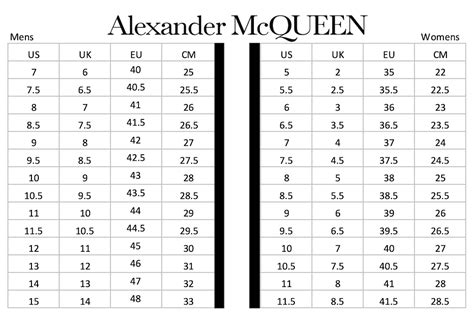 alexander mcqueen shoes size chart|alexander mcqueen shoes fit to size.